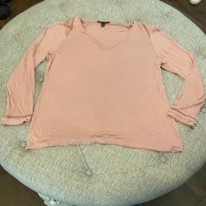 Banana republic pink long sleeve shirt